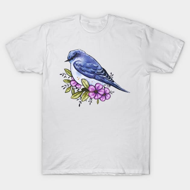 Grumpy bird T-Shirt by Ellen Wilberg